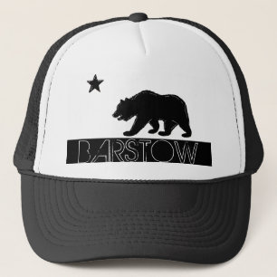 Drapeau noir blanc de Barstow Californie casquette
