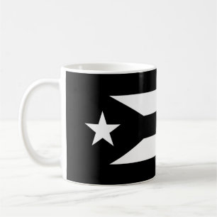 Drapeau noir de Porto Rico Coffee Mug