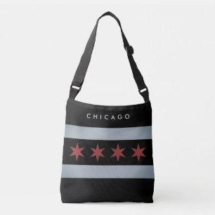 Drapeau noir vintage Chicago sac carrosserie perso