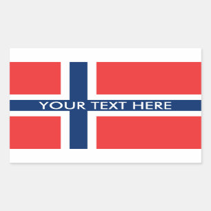 drapeau norvégien autocollants personnalisés