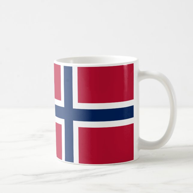 Drapeau norvégien Céramique café Mug (Droite)