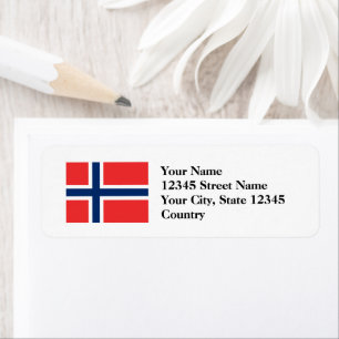 Drapeau norvégien de Norvège Adresse de retour Éti