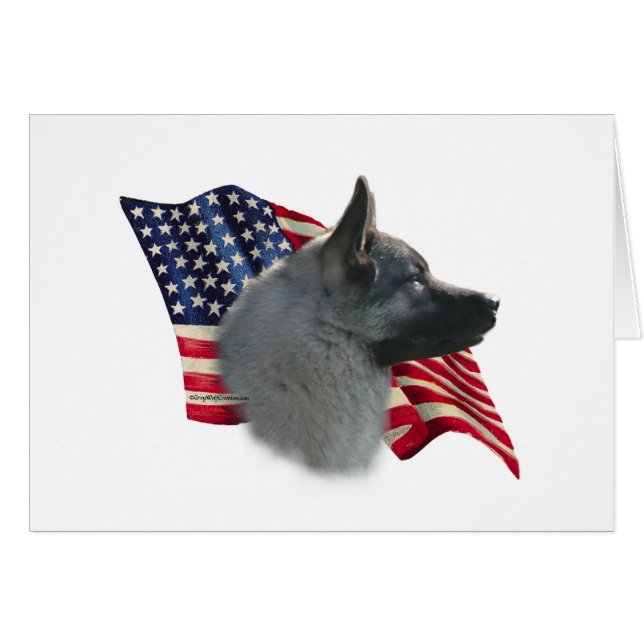 Drapeau norvégien Elkhound (Devant horizontal)