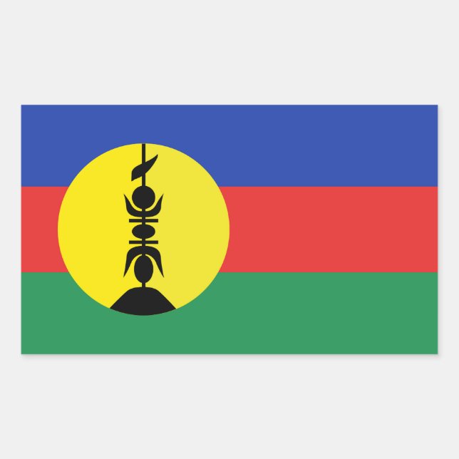 Drapeau Nouvelle-Calédonie - New Caledonia Flag  Sticker (Front)