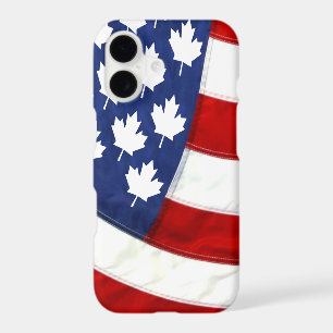 Drapeau ondulant canadien / américain