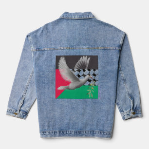 Drapeau palestinien de la colombe de paix Denim Je