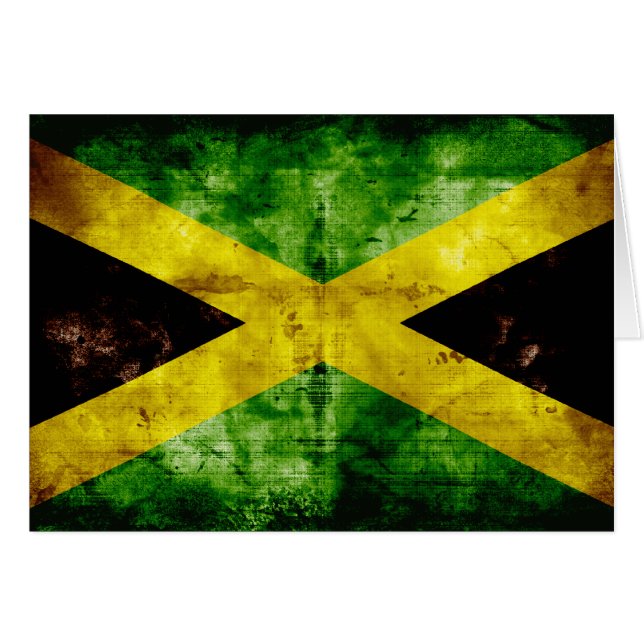 Drapeau patiné de la Jamaïque (Devant Horizontal)