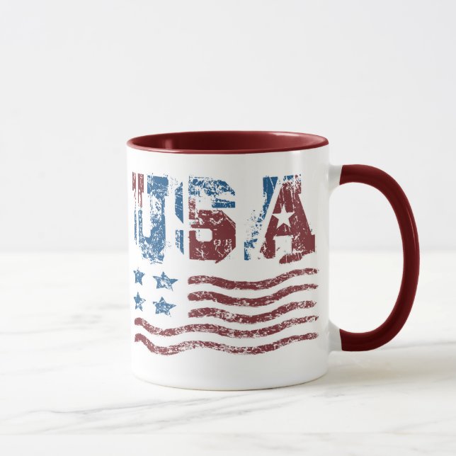 Drapeau patriotique américain Mug (Droite)