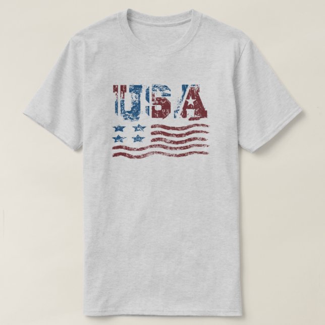 Drapeau patriotique américain T-shirt (Design devant)