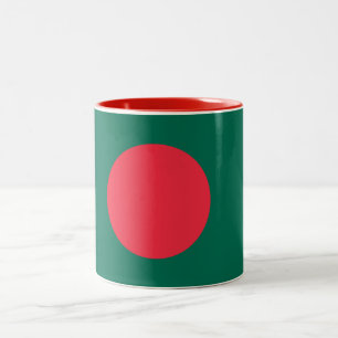 Drapeau patriotique bangladais, tasse de café à de