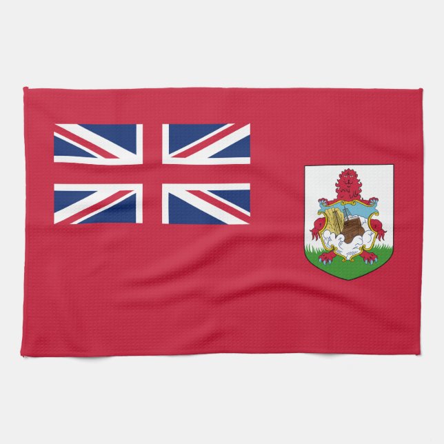 Drapeau patriotique Bermudes Serviette de cuisine (Horizontal)
