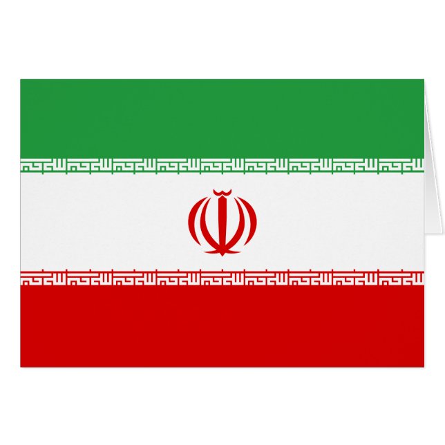 Drapeau patriotique d'Iran (Devant horizontal)