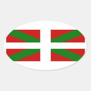 Drapeau pays Basque euskadi Oval Sticker