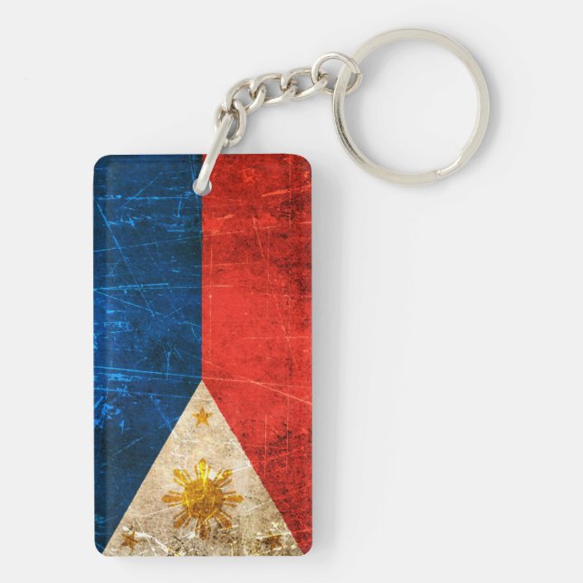 Drapeau philippin vintage rayé et porté (Dos)