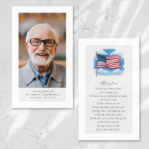 Drapeau Photo Funeral Favoriser Carte Memorial