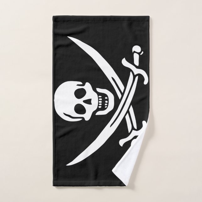 Drapeau pirate (Serviette à main)