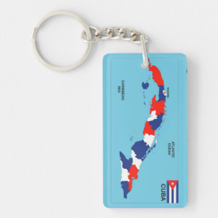Drapeau politique de carte de pays du Cuba
