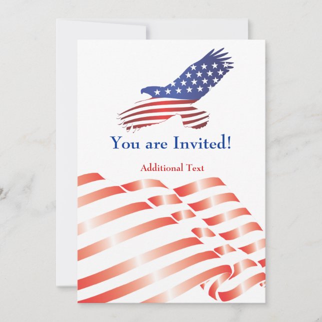 Drapeau politique et aigle Modèle Invitation (Devant)