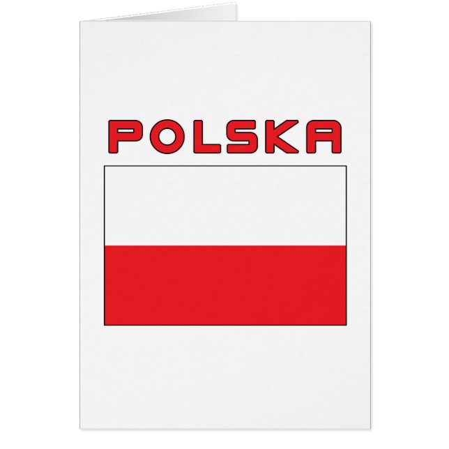 Drapeau Polonais Avec Polska (Devant)