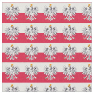 Drapeau polonais et aigle polonais, tissu branché
