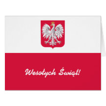 Drapeau polonais Wesołych Świąt Flaga Polski