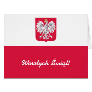 Drapeau polonais Wesołych Świąt Flaga Polski