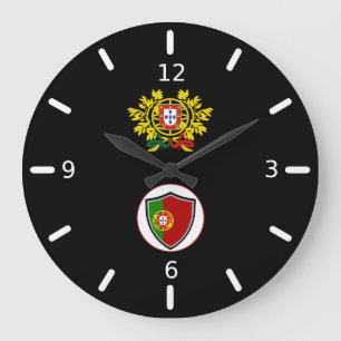 Drapeau portugais-emblème grande horloge