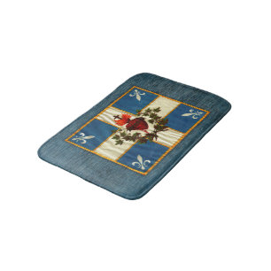 Drapeau Québec antique Carillon Sacré-Cœur Bath Mat