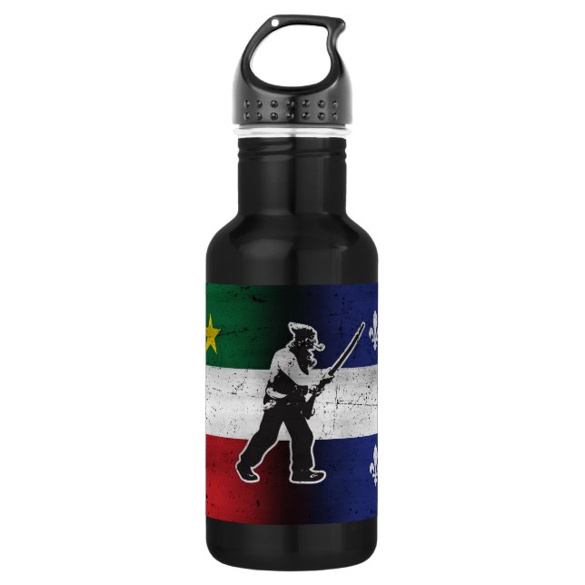 Drapeau Québec et Patriote Henri Julien érodé 532 Ml Water Bottle (Front)