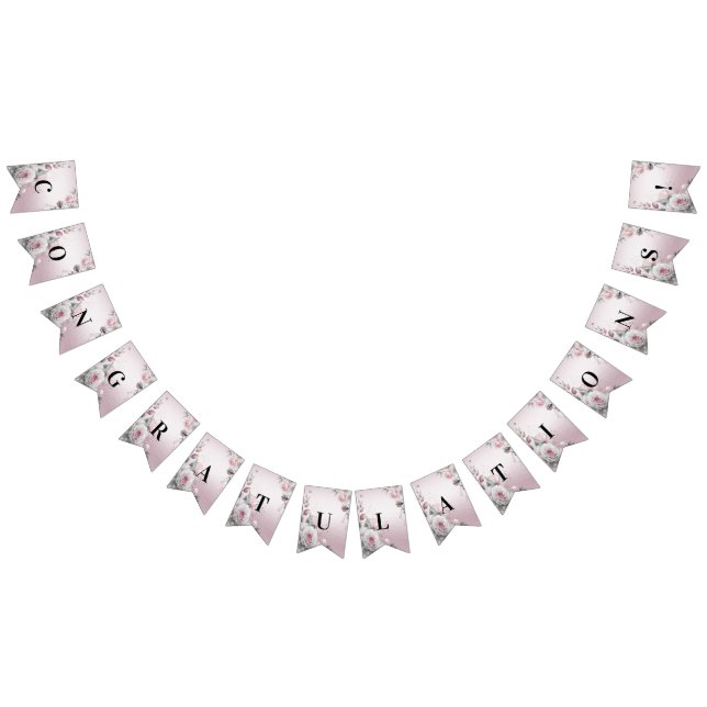 Drapeau rose blanc floral (Tout)