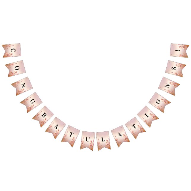 Drapeau rose Golden Feuille Floral Bunal (Tout)