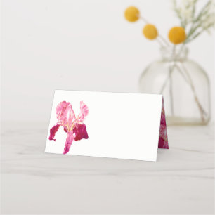 Drapeau rose rouge iris aquarelle invités cartes d