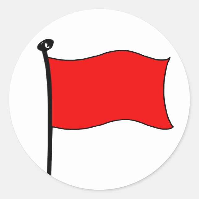 Drapeau rouge : autocollants (petits) (Devant)