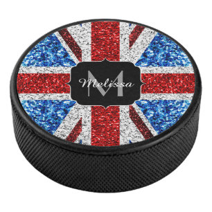 Drapeau rouge bleu blanc brillant parties scintill