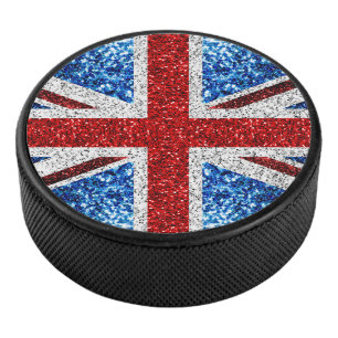 Drapeau rouge bleu blanc brillant parties scintill