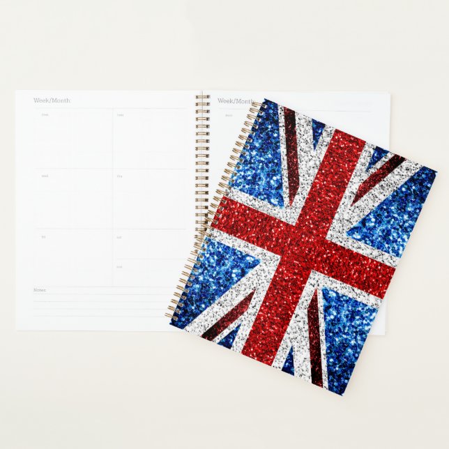 Drapeau rouge bleu blanc brillant parties scintill (Devant avec enveloppe)