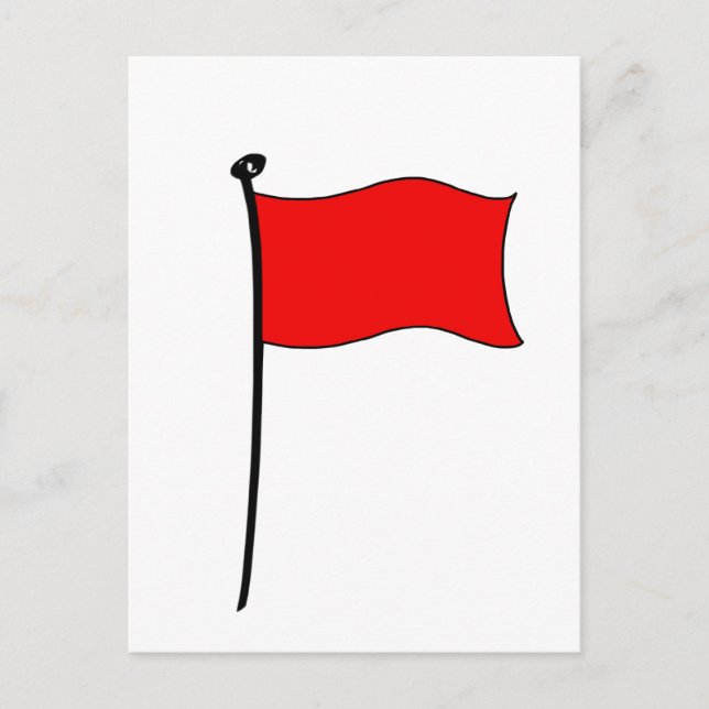 Drapeau rouge : cartes postales (Devant)