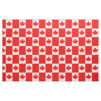 Drapeau rouge Feuille d'érable - Tissu personnalis