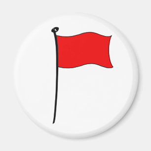 Drapeau rouge : magnet