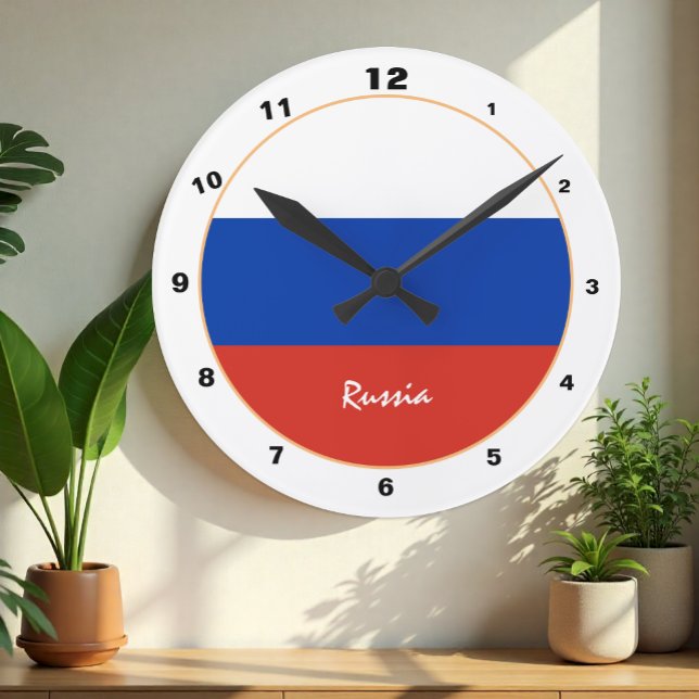 Drapeau russe, Russie Horloge de conception tendan (Créateur téléchargé)