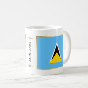 Drapeau Sainte-Lucie + Carte Mug