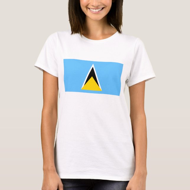 Drapeau Sainte-Lucie x Carte T-shirt (Devant)