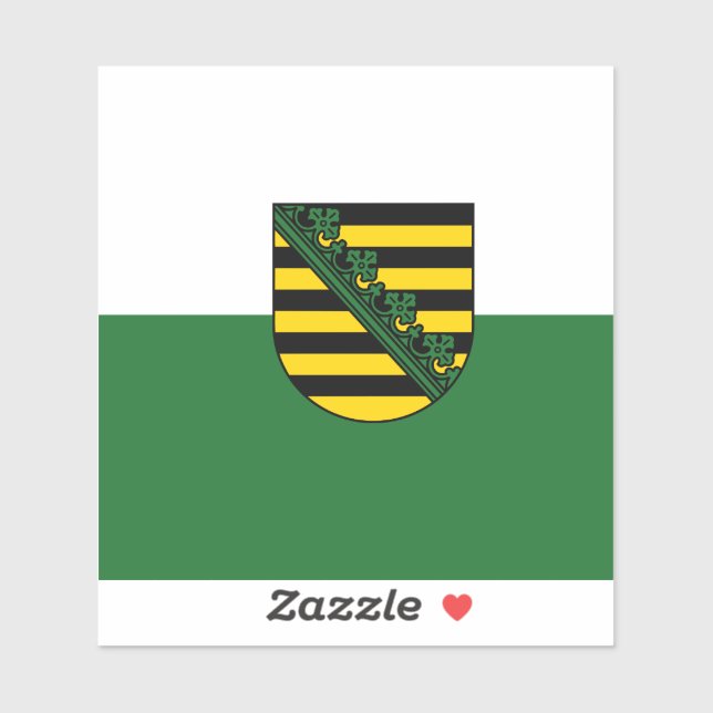 Drapeau Saxe Vinyl Sticker (Feuille)