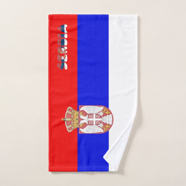 Drapeau serbe (Serviette à main)
