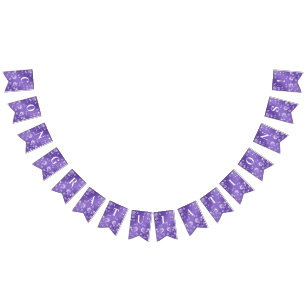 Drapeau stylé de Bunal Floral Violet