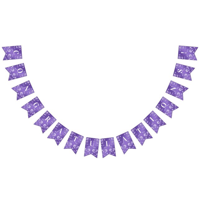Drapeau stylé de Bunal Floral Violet (Tout)