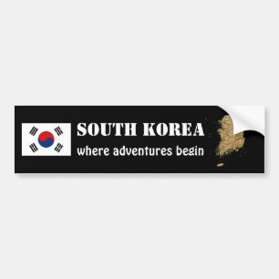 Drapeau sud-coréen + Sticker pour pare-chocs