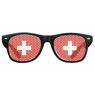 Drapeau suisse des lunettes de soleil