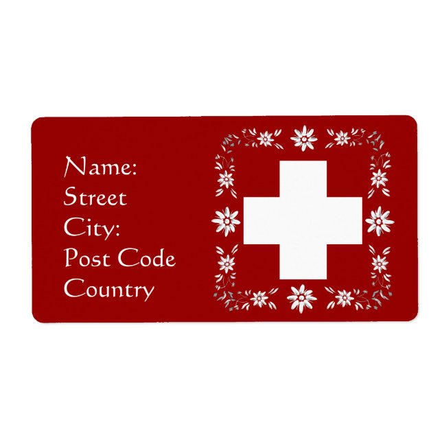 Drapeau suisse et edelweiss (Devant)