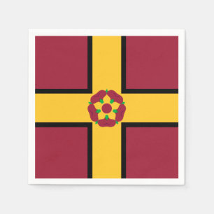 Drapeau sur les serviettes en papier Northamptonsh